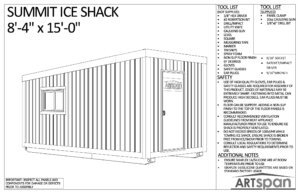 Summit Ice Shack 8'4" x 15'0" Assembly Manual