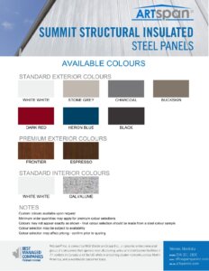 Summit Colour Chart